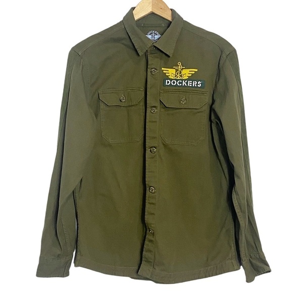 DOCKERS Men's Military Shirt Jacket - Picture 4 of 12